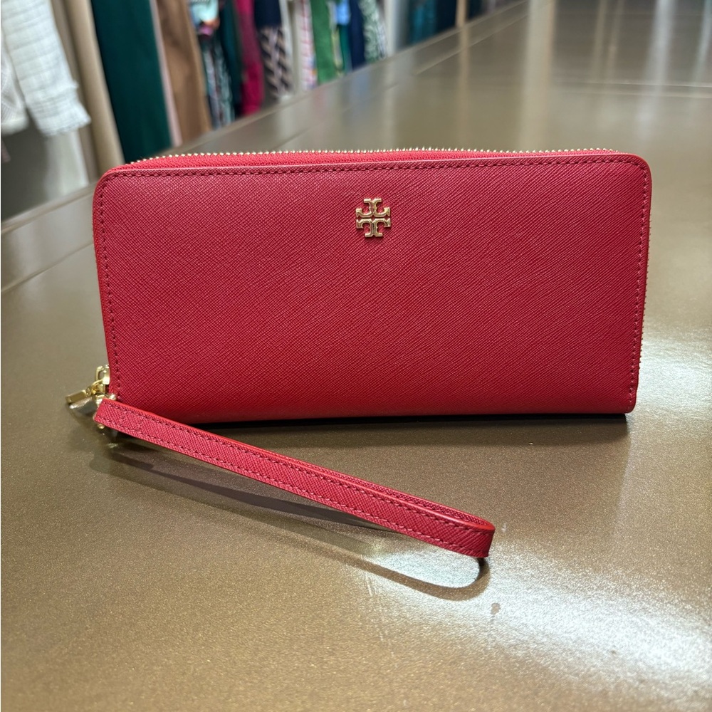 Tory Burch Continental Red Wallet